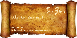 Dóka Zsanett névjegykártya